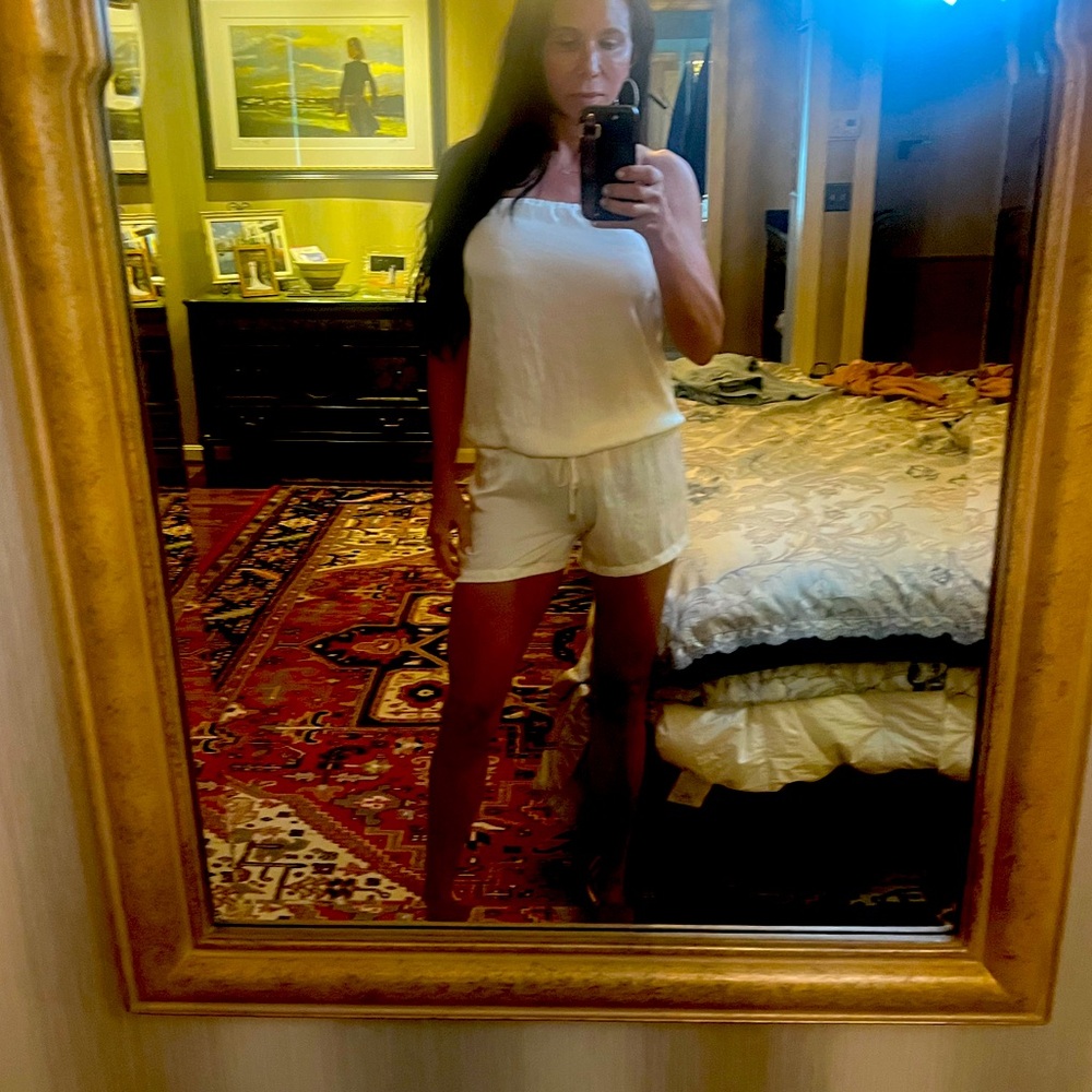 ALEXIS Zelda Romper Small Cream in color